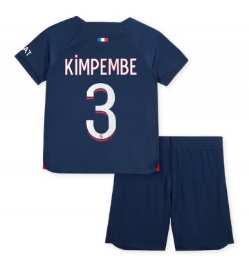 Maillot de foot Paris Saint-Germain Presnel Kimpembe #3 Domicile enfant 2023-24 Manches Courte (+ pantalon court)